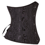 1 x RAW Customer Returns Everbellus Women s 24 Steel Boned Corset Slimming Corset Belt Underbust Cincher Without Boning Waist Cincher Black Medium - RRP €28.8