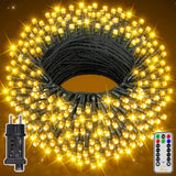 1 x RAW Customer Returns Ollny outdoor fairy lights 40M 400 LED fairy lights Christmas tree outside inside with remote control timer, 8 modes waterproof Christmas lights outside for garden balcony wedding warm white  - RRP €24.19