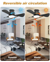 1 x RAW Customer Returns Orthland Small Ceiling Fan with Light and Remote Control, 71cm Quiet Ceiling Fan with Reversible DC Motor, Ceiling Fan Lamp for Bedroom, Living Room, Kitchen, 6 Speeds - RRP €119.99