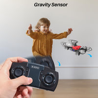 1 x RAW Customer Returns SIMREX X300C Mini Drone with Camera 720P HD FPV, RC Quadcopter Foldable, Altitude Hold, 3D Flip, Headless Mode, Gravity Control and 2 Batteries, Gifts for Kids, Adults, Beginners, Red - RRP €59.99