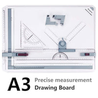 3 x RAW Customer Returns A3 drawing board, Preciva A3 drawing board DIN A3 drawing table with accessories 51 x 36.5 CM A3 drawing board in Metric System - RRP €119.1