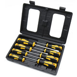 1 x RAW Customer Returns CCLIFE screwdriver set 8-piece magnetic screwdriver set with slotted, Pozidriv and Phillips chrome-vanadium steel screwdriver set with case - RRP €13.1