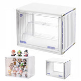 1 x RAW Customer Returns Siyecioa showcase display case, acrylic display case, glass display case, small plexiglass display case with door for action figures toys, mini figures, collectible figures, self-assembly with 3 layers 36 23 27cm  - RRP €32.75