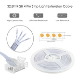 1 x RAW Customer Returns VIPMOON 4-pin LED corner connector 10mm LED strip corner connector set, 2x LED strip connectors 4x strip-to-strip quick connectors 4x L-shaped connectors 10M LED extension cable for 5050 3528 - RRP €20.99