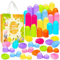 2 x Brand New Aviski 72Pcs 8 6cm Iridescent Easter Eggs for Kids Basket Bag Stuffers Filler with 1pc Nonwoven Bag, Toys Filling Treats and Easter Theme Party Favor - RRP €41.98