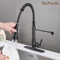 1 x RAW Customer Returns SkyPanda Kitchen Faucets Replacement Shower Head, G 1 2 with Removable Universal Replacement Spout, 3 Functions, Kitchen Faucet, Sink, Shower Matte Black  - RRP €14.93