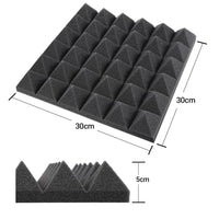 1 x RAW Customer Returns Ohuhu Acoustic Foam Acoustic Panels 24 Pack with Sticker, Soundproofing Wall Sound Absorber Acoustic Foam Mats for Recording Studio, Podcasts, Youtube Room, 30 x 30 x 5 cm Anthracite - RRP €45.24