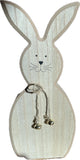 2 x RAW Customer Returns khevga decorative Easter bunny made of wood, set of 2 - RRP €40.0