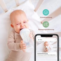 1 x RAW Customer Returns NETVUE baby monitor with camera and 4 in 1 holder, 5 inch 1080P HD video baby monitor with app, wireless baby monitor with 2-way audio, VOX mode, night vision, cry detection, sleep analysis, temperature display - RRP €135.79