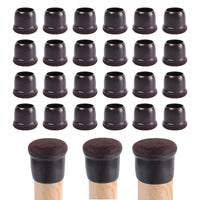 4 x Brand New 24 Pcs Chair Leg Caps, BOIVSHI Protective Caps for Chair Legs, Chair Leg Protectors Felt, Table Chair Leg Caps Prevents Scratches and Noise, Silicone Chair Leg Caps for Hardwood Floors Tiles 28mm-35mm  - RRP €73.24