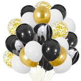 4 x Brand New Black Gold Balloons, 30pcs 12 inch Metallic Gold Confetti Latex Matte Black Marble Balloon, Helium Balloons for Birthday, Wedding, Celebrations, Festivals, Graduations, Carnival, Theme Parties - RRP €76.8