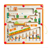 17 x Brand New HUZU Labyrinth Theme Magnetic Game, Colors and Numbers Learning, Montessori Wooden Toy, 3-7 Years, Children Motor Skills Girl Boy Gift - RRP €326.4