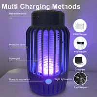 1 x RAW Customer Returns Mosquito Lamp, Insect Zapper, Electric Fly Repellent with Night Light, Powerful Mosquito Repellent Pest Control Traps for Indoor and Outdoor - RRP €31.99