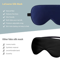 1 x RAW Customer Returns LaCourse 22 Momme 100 Natural Mulberry Silk Sleep Mask, Suitable for Sleep, Cool, Comfortable Blackout Sleep Mask with Elastic Silk Band, Pure Silk Filling Gray Purple  - RRP €23.2