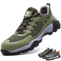 1 x RAW Customer Returns ISOOUS Men s Safety Shoes Lightweight Sporty Work Shoes with Steel Caps Non-Slip Breathable Protective Shoes Army Green 45 - RRP €44.26