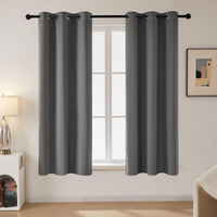 1 x RAW Customer Returns Deconovo thermal curtains blackout curtains with eyelets thermal curtain cold protection thermal curtain heat protection thick thermal curtain, 183 x 107 cm height x width , light grey, set of 2 - RRP €36.49