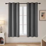 1 x RAW Customer Returns Deconovo thermal curtains blackout curtains with eyelets thermal curtain cold protection thermal curtain heat protection thick thermal curtain, 183 x 107 cm height x width , light grey, set of 2 - RRP €36.49