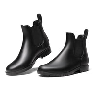 1 x RAW Customer Returns DREAM PAIRS Women s Rain Boots Chelsea Wellington Rain Boots Waterproof Ankle Boots Elastic Outdoor Ankle Boot, Size 39, Black, SDRB2201W-E - RRP €29.99