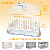 1 x RAW Customer Returns Orzbow Universal mosquito net for baby bed, stable insect protection for children s bed, cot with zip, protects against the baby climbing out from the intrusion of cats or insects white  - RRP €34.96