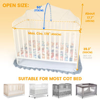 1 x RAW Customer Returns Orzbow Universal mosquito net for baby bed, stable insect protection for children s bed, cot with zip, protects against the baby climbing out from the intrusion of cats or insects white  - RRP €36.14