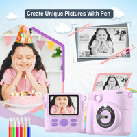 1 x RAW Customer Returns FUNKAM Instant Children s Photo Camera, - 2.4 HD 1080P - with 32GB SD Card, 5 Markers, Stickers, 5 Rolls of Paper, Pendant. Camera for Boys and Girls from 3 to 14 years old. -Birthday Gifts- - RRP €36.0