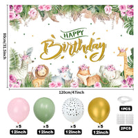 2 x Brand New Birthday decoration girl boy, Happy Birthday banner, birthday background banner 120 80cm, pink birthday decoration, birthday party decoration accessories for boys girls - RRP €21.02