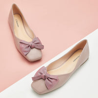 1 x RAW Customer Returns C.Paravano ballerinas women women s flats women s flats leather shoes ballerinas women leather ballerinas women elegant ballerinas with bow tie pink, 40  - RRP €78.0