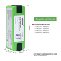 1 x RAW Customer Returns NASTIMA Upgrade 14.4V 5200mAh Lithium-ion Replacement Battery Compatible with Roomba 600 700 800 900 Series 614 615 675 680 690 694 780 790 880 890 895 960 980 985 - RRP €43.89