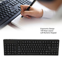 1 x RAW Customer Returns Left Handed Keyboard, 109 Keys, Micro USB, Ergonomic Layout, Business Accounting Keyboard, Eliminates Carpal Tunnel, Reduces Back Strain and - RRP €67.34