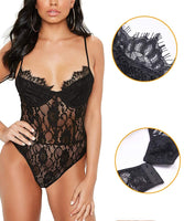 1 x RAW Customer Returns ShinyStar Women s Sexy Body Lingerie Backless Lace Bodysuit Negligee Sexy Underwear One-Piece Lingerie Nightwear, M, Black2 - RRP €12.1