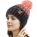 2 x Brand New REDESS Women s Winter Pompom Beanie, Warm Fleece Lined Beanies, Thick Slouchy Snow Knit Crossover Hat for Ladies - RRP €39.98