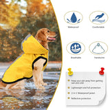 7 x Brand New Idepet Waterproof 2 in 1 Dog Rain Jacket, Lightweight Dog Jumpsuit with Hood, Breathable Rain Poncho with Hood and Reflective Strip for Small Medium Large Dogs S, Yellow  - RRP €142.24