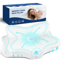 1 x RAW Customer Returns MewVeer Memory Foam Pillow Neck Pillow, Ergonomic Pillow for All Sleep Types, Side Sleeper Pillow, Side Back Stomach Sleeper Pillow - RRP €32.18