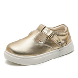 1 x RAW Customer Returns DADAWEN Girls T-Bar Mary Jane Ballerinas Christening Shoes,Gold,26 EU - RRP €30.24