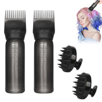 2 x Brand New Hair Oil Applicator Bottle, Hair Dye Applicator, Root Comb Applicator Bottle, 2 Pieces Hair Oil Applicator, Dye Bottle Applicator Bottle 160 ML Pink  - RRP €45.6