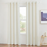 1 x RAW Customer Returns KGORGE linen curtains with eyelets living room curtains semi-transparent eyelet curtain set of 2 220cm x 140cm HxW curtain linen look country house curtain semi-transparent linen curtains living room, light beige - RRP €35.24