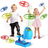 2 x Brand New Doloowee outdoor games for boys and girls aged 4 and up, flying disc launcher toy, outdoor toys for children, flying saucer with 8 discs and 2 catching nets, gifts for children aged 4, 5, 6 years - RRP €24.2