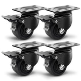 1 x RAW Customer Returns Shineled 63 mm heavy duty castors, nylon swivel castors with 1500 kg load, industrial castors double locking with 360 degree rotation, no marks quiet extra heavy transport castors set of 4 with screws - RRP €45.99