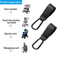 2 x Brand New Skyzone 2 Pack Stroller Hooks, Stroller Accessories, Diaper Bag Carabiner Fastening Hooks for Stroller, Shopping Bag, Handbag or Coin Purse Black  - RRP €40.8