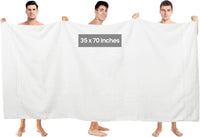 2 x RAW Customer Returns Utopia Towels - Luxurious 2-Piece Giant Bath Towel, 100 Ring-Spun Cotton, Highly Absorbent and Quick-Drying, Bath Towel Sauna Towel, Super Soft 90 x 180 cm, White  - RRP €67.98