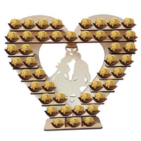 1 x RAW Customer Returns Skybook Chocolate Heart Display Stand Centerpiece Perfect for Parties, Weddings Candy Bar 8  - RRP €12.9