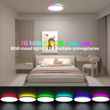 2 x RAW Customer Returns LUTW LED ceiling light dimmable 24W 2400LM, smart LED ceiling lamp RGB with remote control, color change controllable via app, compatible with Alexa and Google Assistant for living room bedroom 28CM - RRP €64.9