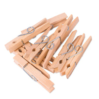 1 x RAW Customer Returns Strong Birch Wood Clothes Pegs - 100 Biodegradable and Compostable Wood - Perfect Clothes Pegs for Crafts and Laundry 8cm x 1cm Pack of 100  - RRP €24.94