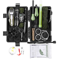 1 x RAW Customer Returns Multipurpose Survival Kit, 15 in 1 Outdoor Survival Kit with Waterproof Box, First Aid Kit for Camping, Mountaineering, Hiking, Fishing and Other Outdoor Activities - RRP €35.95