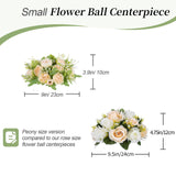 1 x Brand New BLOSMON Artificial Flowers Peonies Flower Ball Table Wedding Decoration Pack of 2 Artificial Flowers Champagne Silk Fake Flowers for Centerpiece Table Decoration Artificial Bouquet Arrangements Home Celebration Decoration - RRP €22.24