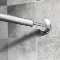 1 x RAW Customer Returns Dmore shower curtain rod stainless steel 150-175 cm extendable, telescopic rod can be adjusted by turning without drilling. Can be held securely as a shower rod - RRP €24.4