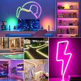 5 x RAW Customer Returns Lamomo Led Strip RGB, Led Strip 2M Compatible, IP65 Waterproof Flexible Neon Led Strips, 12v Led Light Strip for Outdoor with Remote Control, Room and Outdoor Decoration - RRP €157.3