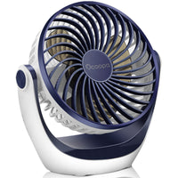 1 x RAW Customer Returns OCOOPA Table Fan, Mini USB Fan, with Strong Airflow and Quiet Operation, Adjustable Speed, 360 Rotatable Head, for Desk, Office, Home - RRP €19.99