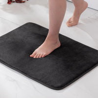 1 x RAW Customer Returns MIULEE Bath Mat Memory Foam Bath Mat Memory Foam Bathroom Rug Shower Mat Rug Bath Mat Shower Mat Decorative Doormat Non-Slip Mat for Bathroom Living Room 40 x 60 cm Dark Gray - RRP €14.09