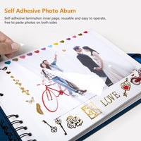 1 x RAW Customer Returns Photo album for self-design 28 x 20.5 cm gluing DIY silk ribbon personalized photo album scrapbook 40 white pages photo book for baby Valentine s Day birthday anniversary gift - black - RRP €18.83